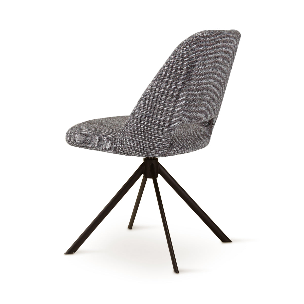 OMIS Drehstuhl in Dunkelgrau mit anthrazitfarbenen Metallbeinen - ZEN ZONE