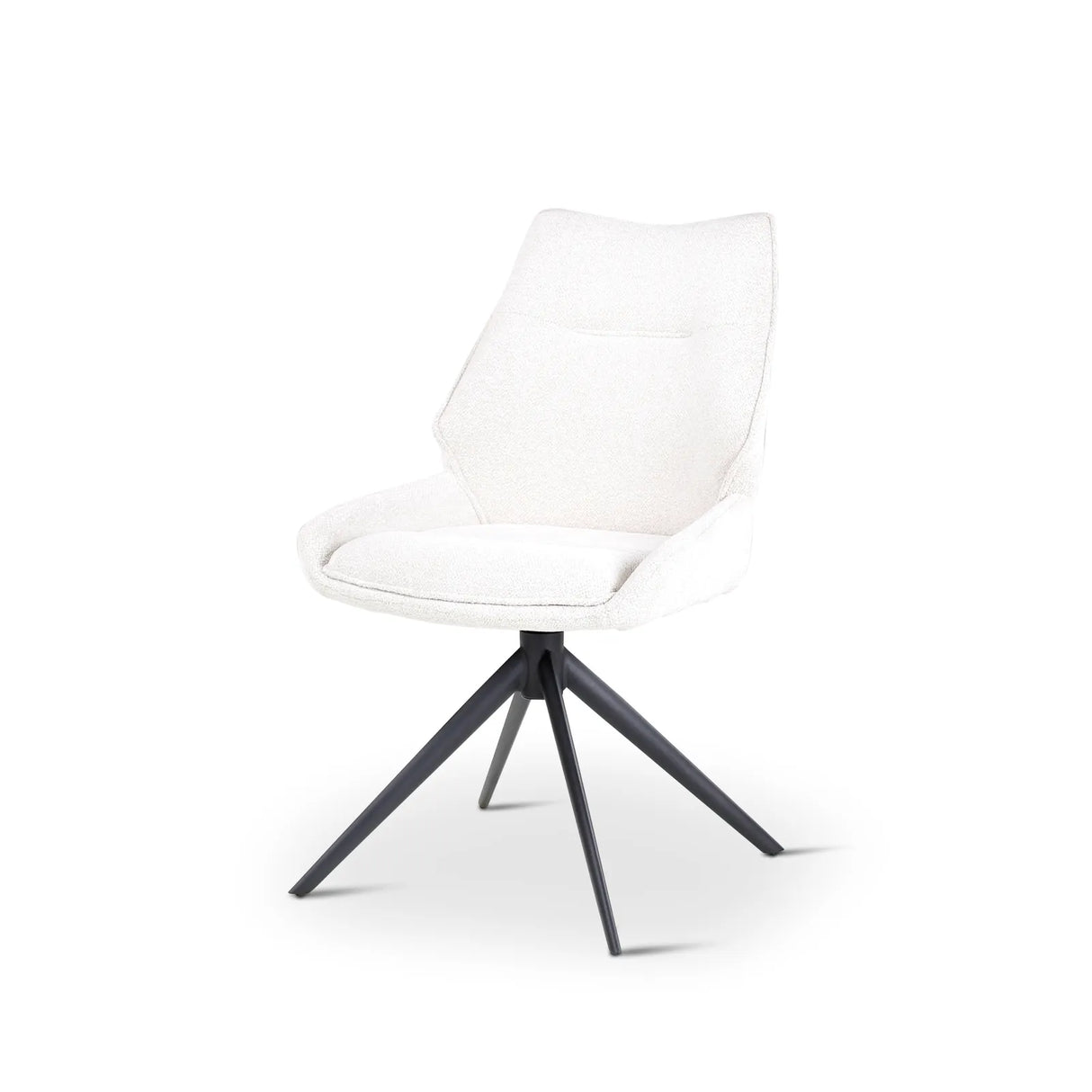 CECILIA swivel chair natural, metal legs in anthracite