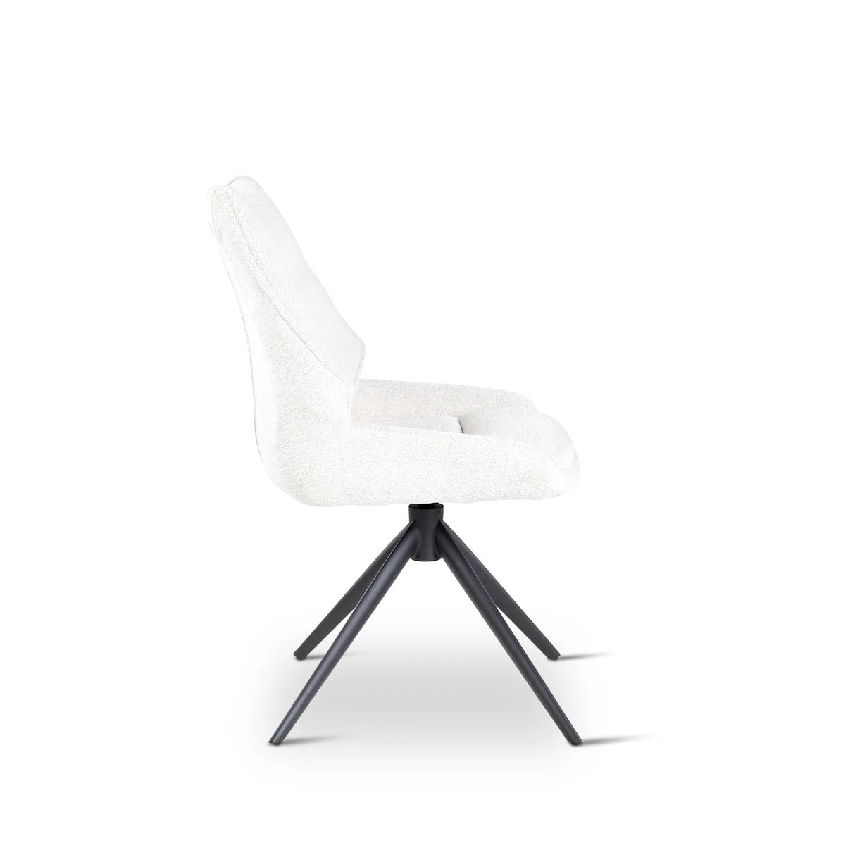 CECILIA swivel chair natural, metal legs in anthracite