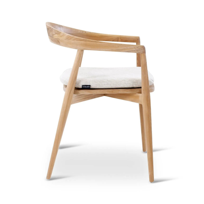 Gartenstuhl Emma aus Teakholz mit tonfarbenen Kissen - ZEN ZONE Furniture