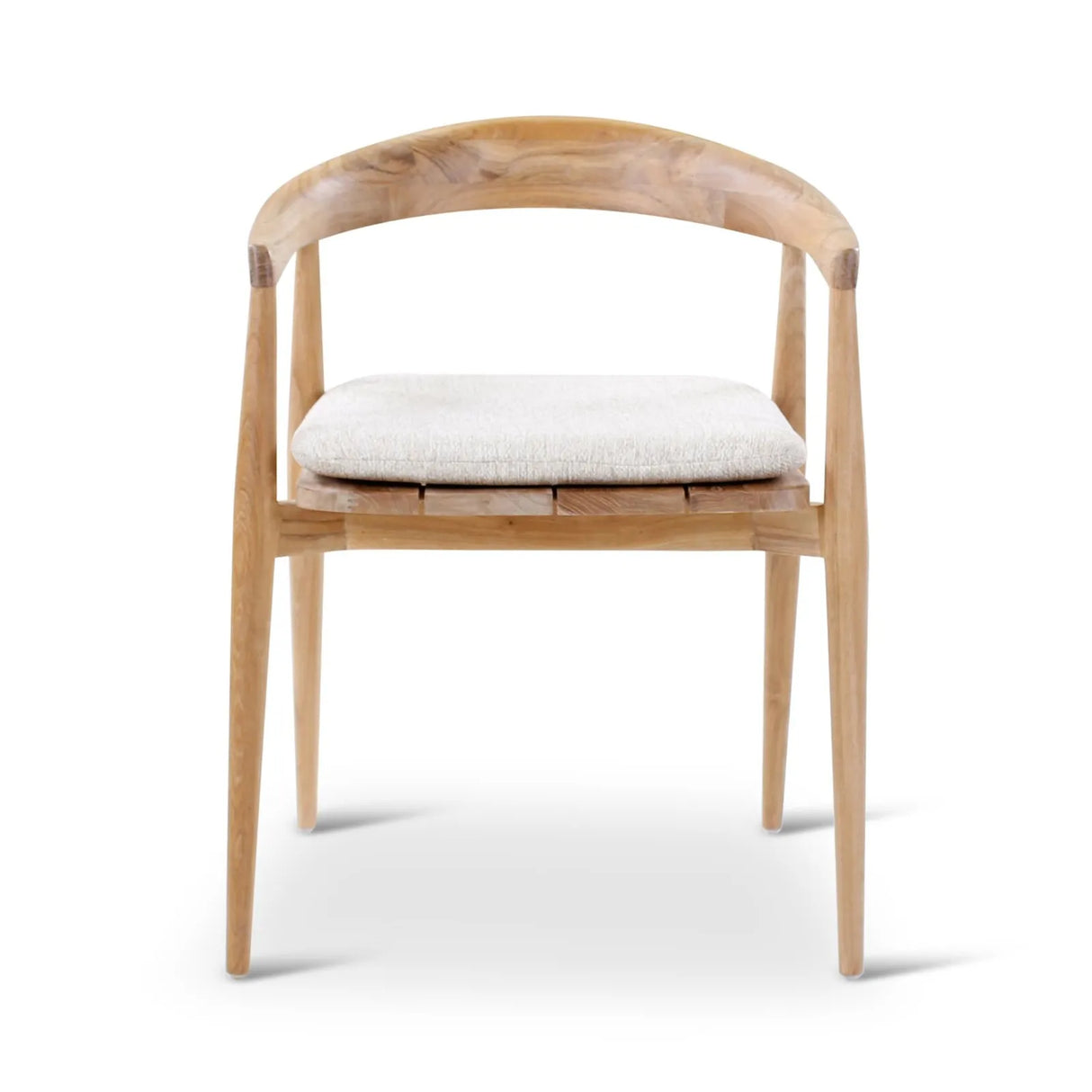 Gartenstuhl Emma aus Teakholz mit tonfarbenen Kissen - ZEN ZONE Furniture