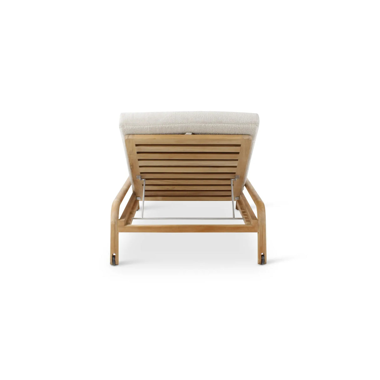 Sonnenliege Boras aus Teakholz mit tonfarbenen Kissen, 200x79x30 cm - ZEN ZONE Furniture