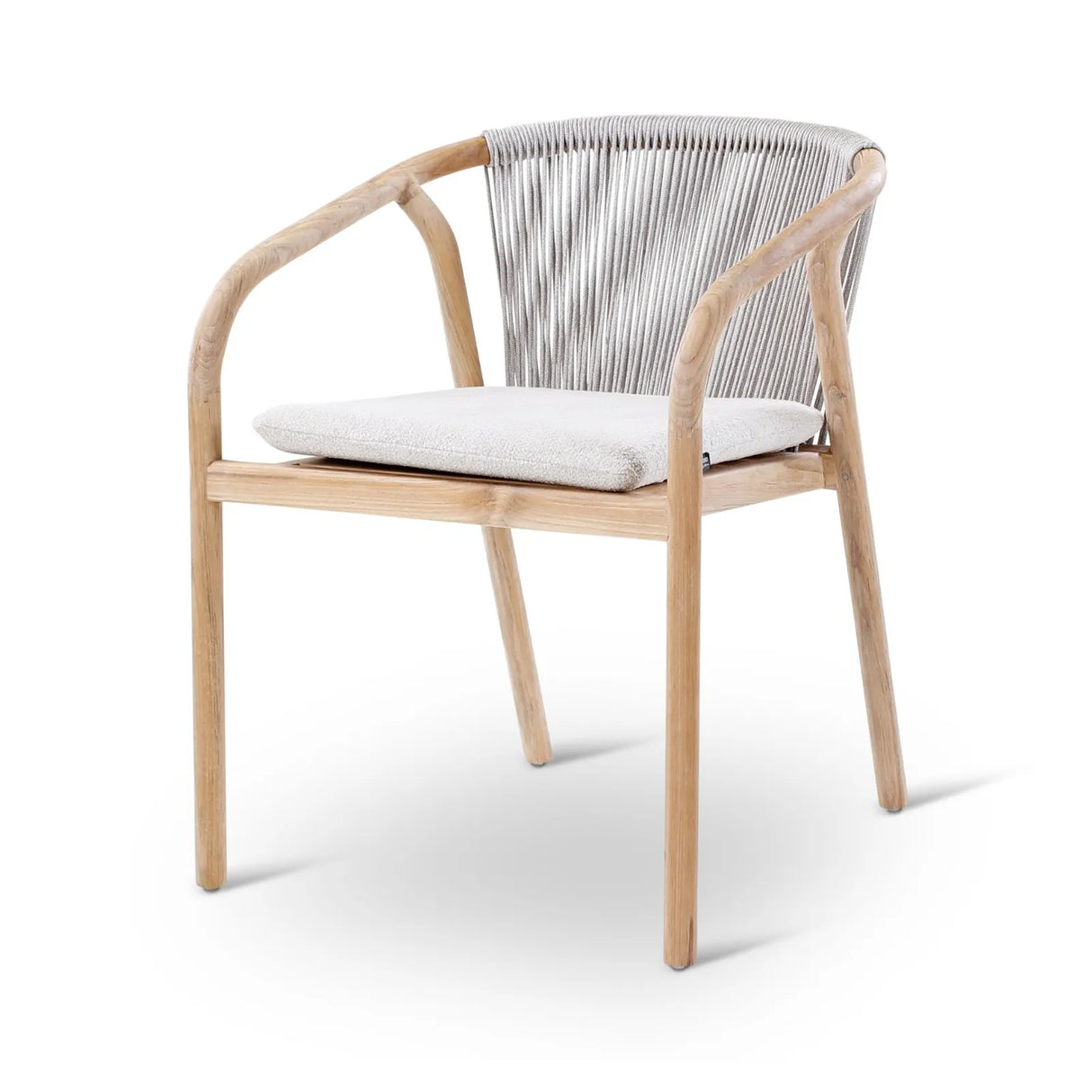 Gartenstuhl Boras aus Teakholz mit tonfarbenen Kissen - ZEN ZONE Furniture