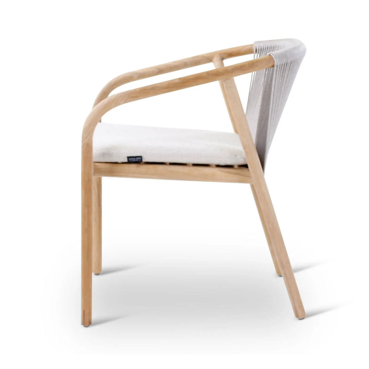 Gartenstuhl Boras aus Teakholz mit tonfarbenen Kissen - ZEN ZONE Furniture