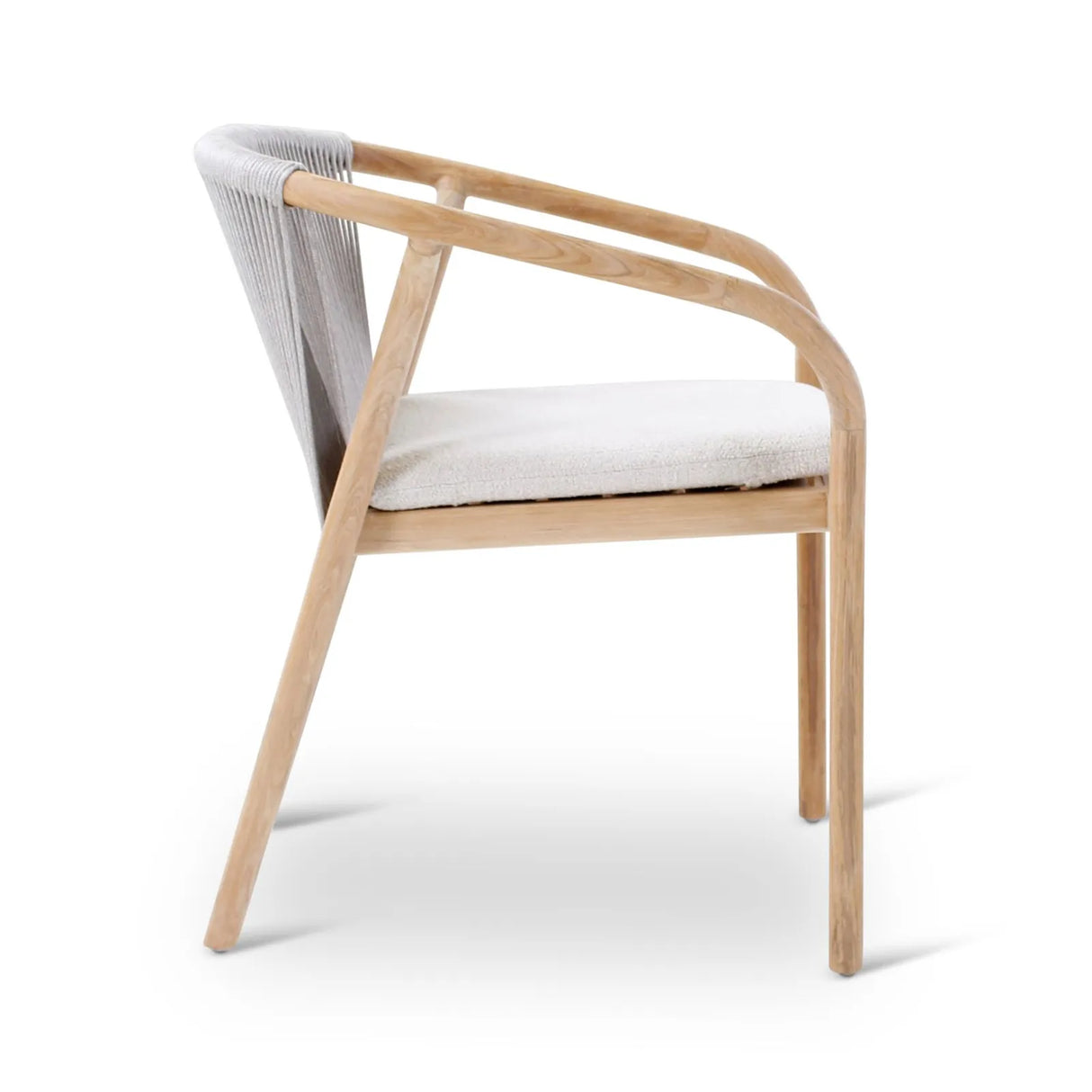 Gartenstuhl Boras aus Teakholz mit tonfarbenen Kissen - ZEN ZONE Furniture