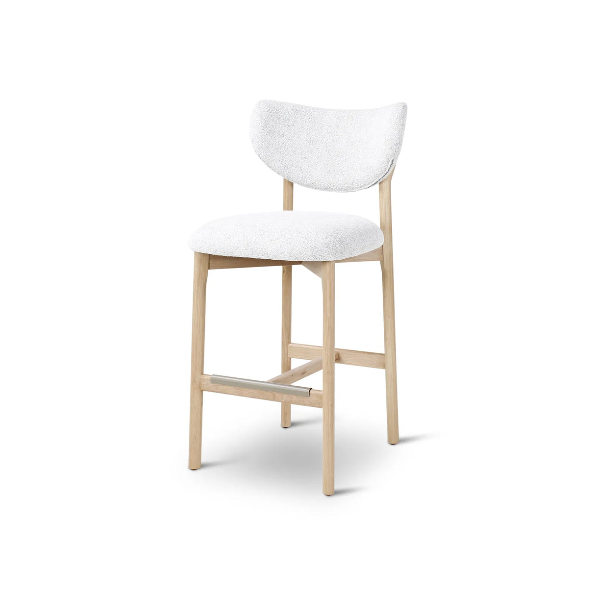 BLAKE Barhocker aus Eiche in Elfenbein/Natur, 49×58×99 cm - ZEN ZONE Furniture