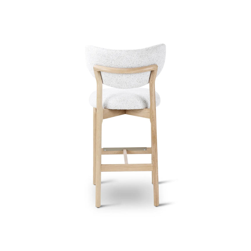 BLAKE Barhocker aus Eiche in Elfenbein/Natur, 49×58×99 cm - ZEN ZONE Furniture