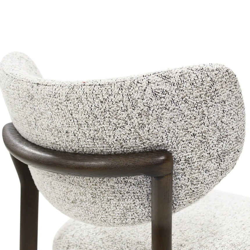 BLAKE Essstuhl stone, Beine aus Holz Dunkelbraun - ZEN ZONE Furniture