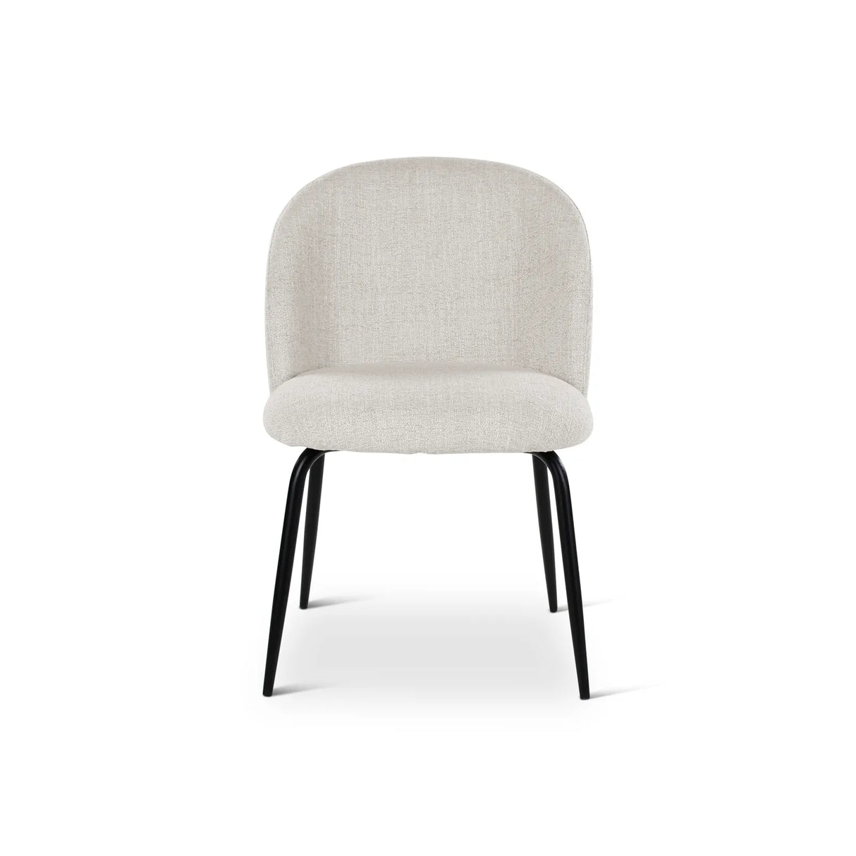 MIKO Essstuhl in Natur mit schwarzen Metallbeinen - ZEN ZONE Furniture