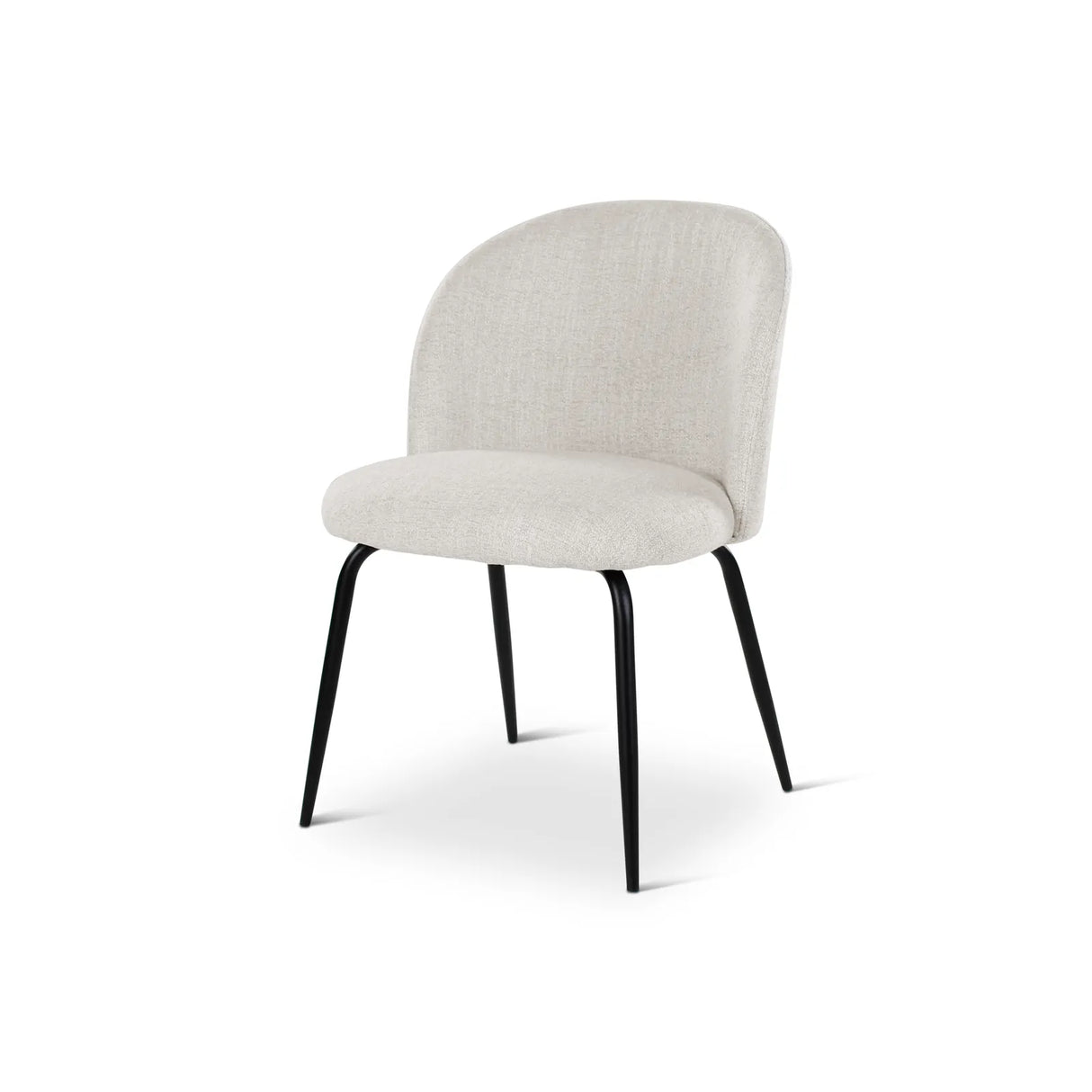 MIKO Essstuhl in Natur mit schwarzen Metallbeinen - ZEN ZONE Furniture