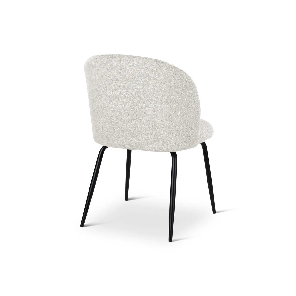 MIKO Essstuhl in Natur mit schwarzen Metallbeinen - ZEN ZONE Furniture