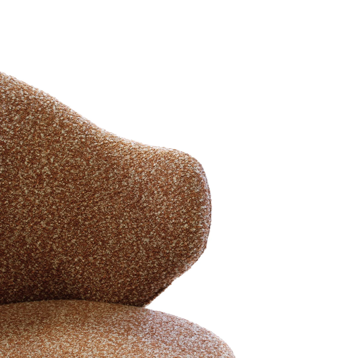 YALO Essstuhl mit Armlehnen in Brick, schwarze Metallbeine - ZEN ZONE Furniture