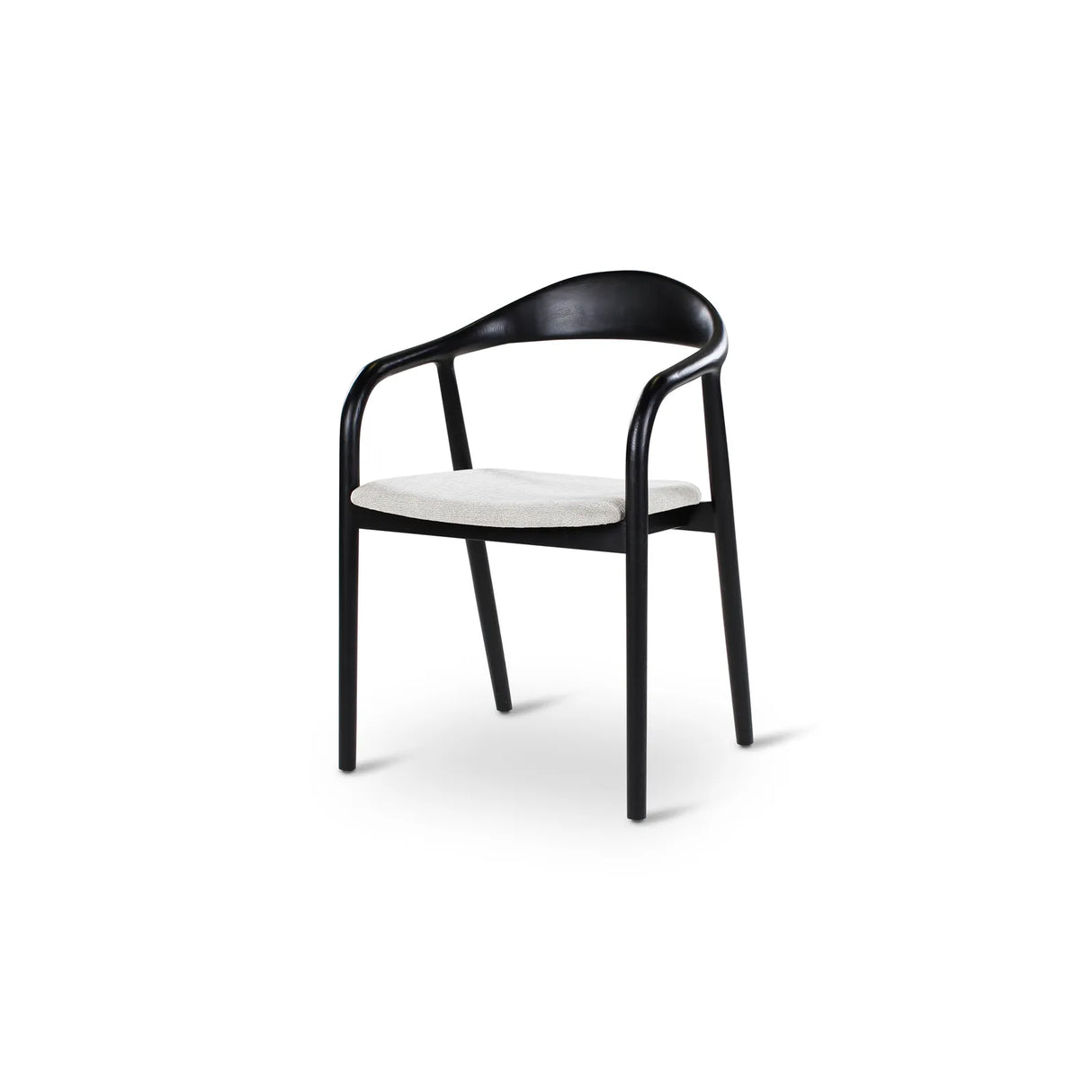 Essstuhl Moris in Altweiß und Ascheschwarz - ZEN ZONE Furniture