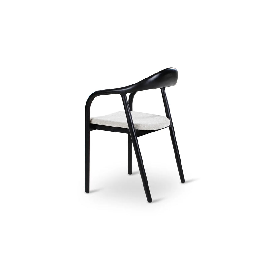 Essstuhl Moris in Altweiß und Ascheschwarz - ZEN ZONE Furniture