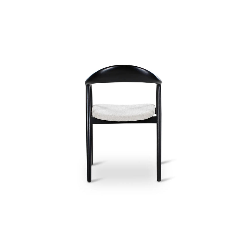 Essstuhl Moris in Altweiß und Ascheschwarz - ZEN ZONE Furniture