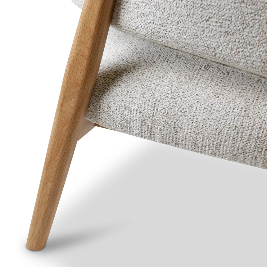Sessel Conor aus Eiche mit elfenbeinfarbende Kissen - ZEN ZONE Furniture