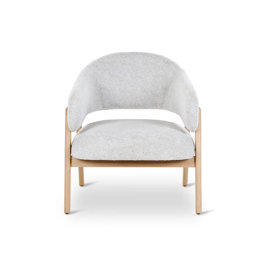 Sessel Conor aus Eiche mit elfenbeinfarbende Kissen - ZEN ZONE Furniture