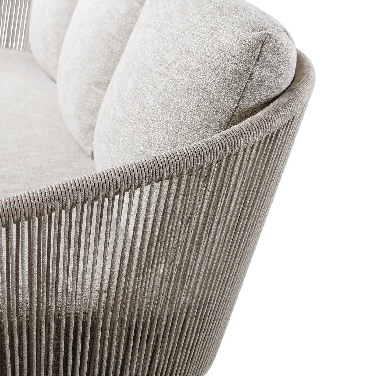 3-Sitzer Gartensofa Mikos aus Aluminium mit graufarbenen Kissen, 203x81x78 cm - ZEN ZONE Furniture