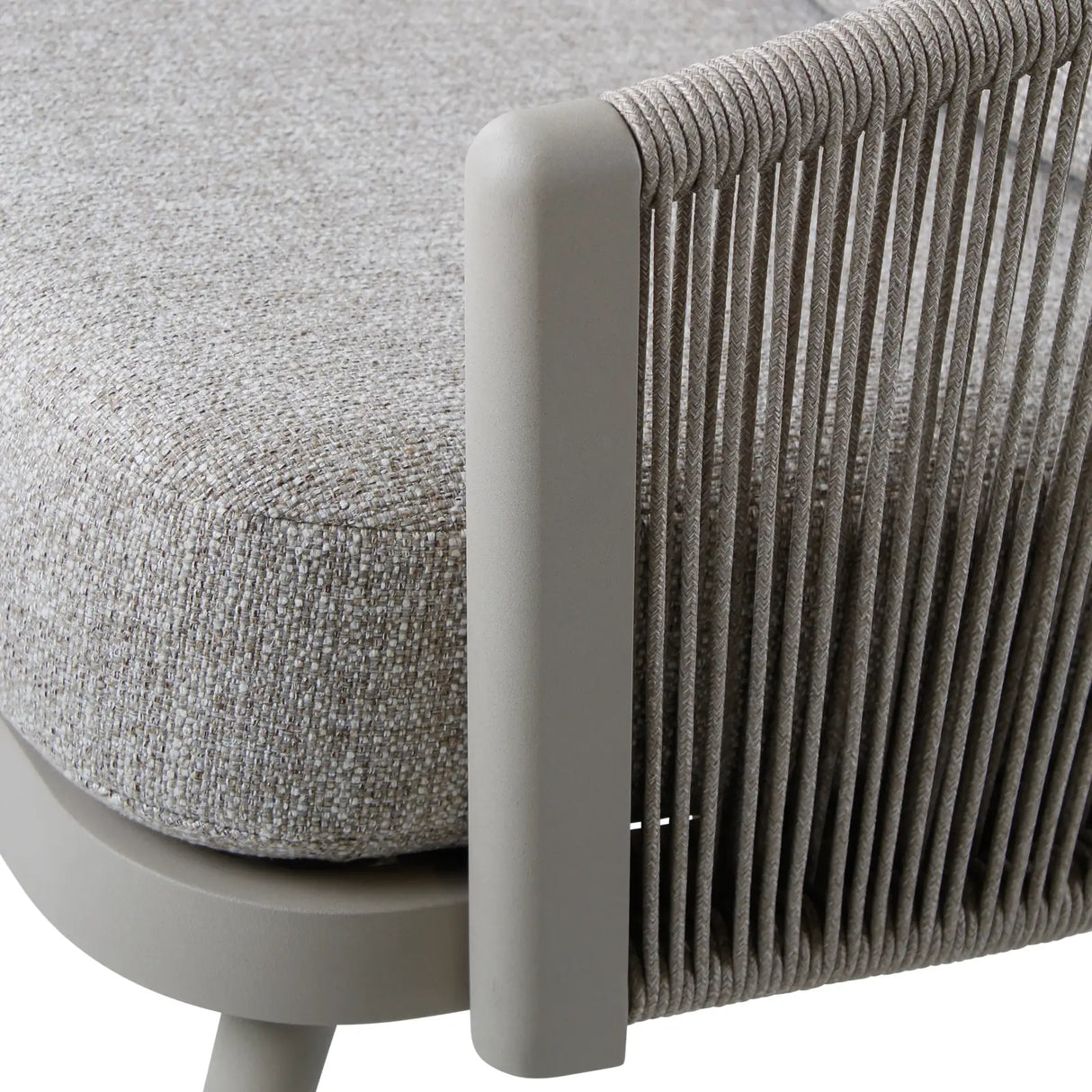 3-Sitzer Gartensofa Mikos aus Aluminium mit graufarbenen Kissen, 203x81x78 cm - ZEN ZONE Furniture