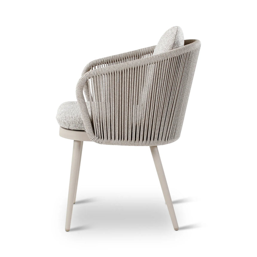 Gartenstuhl Mikos aus Aluminium mit graufarbenen Kissen - ZEN ZONE Furniture