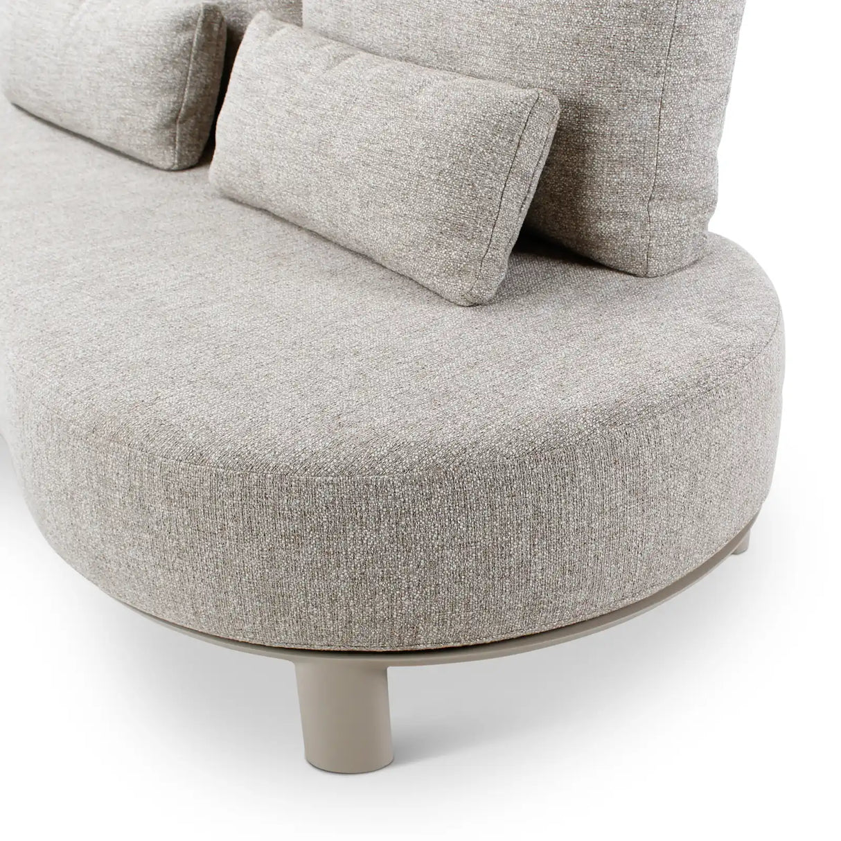 2-Sitzer-Gartensofa Nimbo aus Aluminium mit steinfarbenen Kissen aus Outdoor-Stoff, 190x93x68 cm - ZEN ZONE Furniture