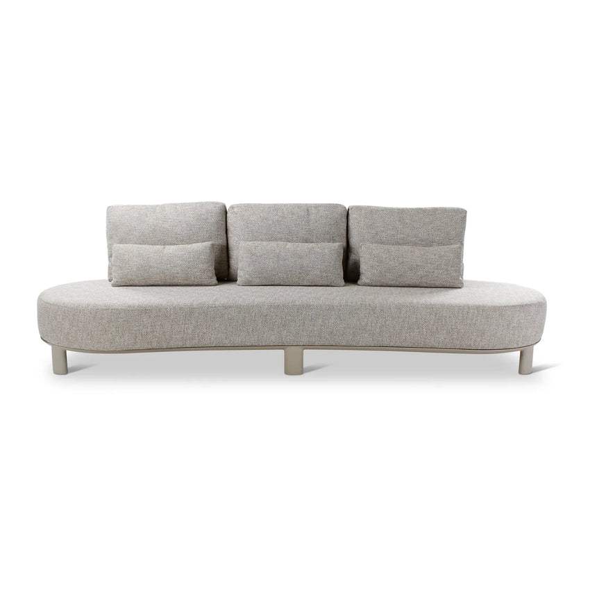 3-Sitzer Gartensofa Nimbo aus Aluminium mit graufarbenen Kissen, 275x93x68 cm - ZEN ZONE Furniture
