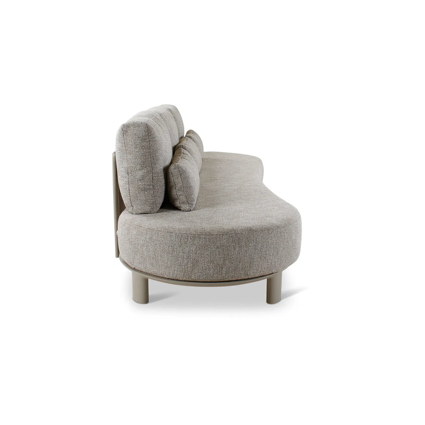 3-Sitzer Gartensofa Nimbo aus Aluminium mit graufarbenen Kissen, 275x93x68 cm - ZEN ZONE Furniture
