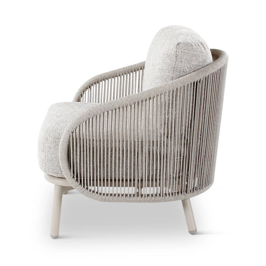 Gartensessel Ariba aus Aluminium mit steinfarbenen Kissen - ZEN ZONE Furniture