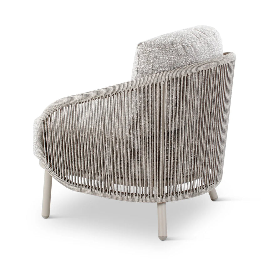 Gartensessel Ariba aus Aluminium mit steinfarbenen Kissen - ZEN ZONE Furniture