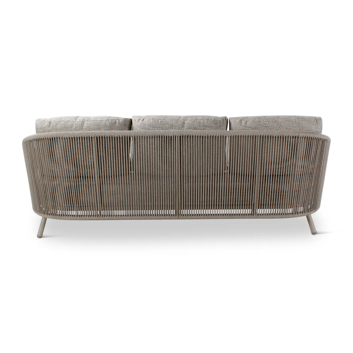 3-Sitzer Gartensofa Ariba aus Aluminium mit steinfarbenen Kissen, 220x79x75 cm - ZEN ZONE Furniture