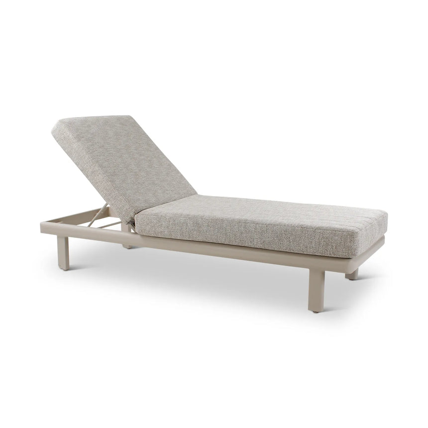 Sonnenliege Riva aus Aluminium mit graufarbenen Kissen - ZEN ZONE Furniture