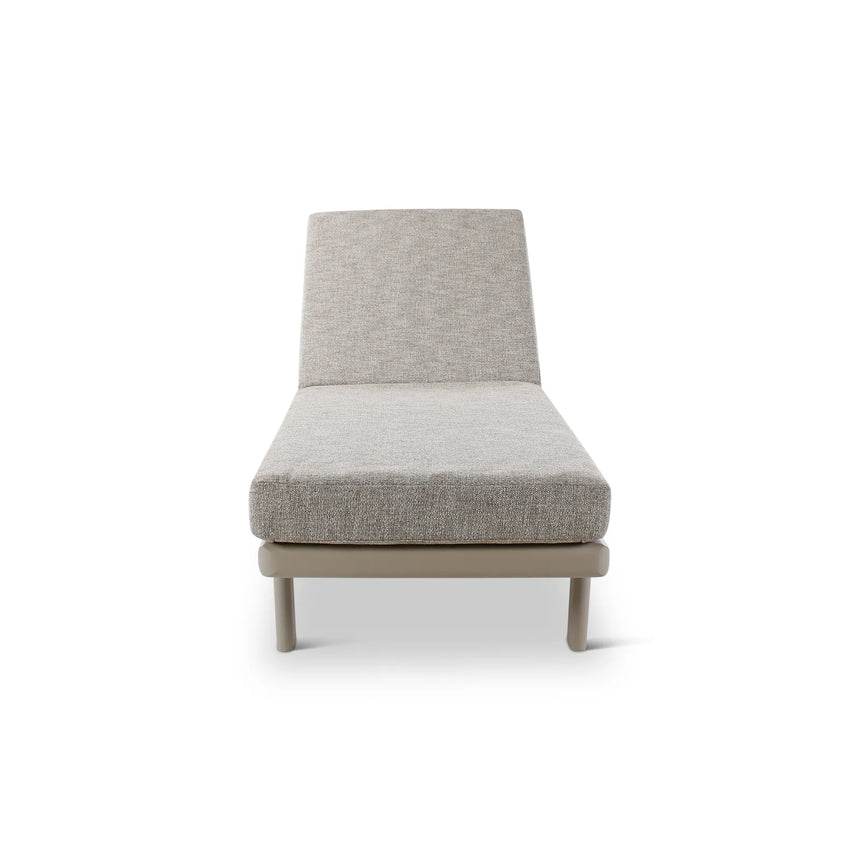 Sonnenliege Riva aus Aluminium mit graufarbenen Kissen - ZEN ZONE Furniture