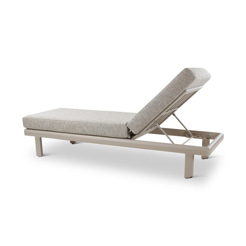 Sonnenliege Riva aus Aluminium mit graufarbenen Kissen - ZEN ZONE Furniture
