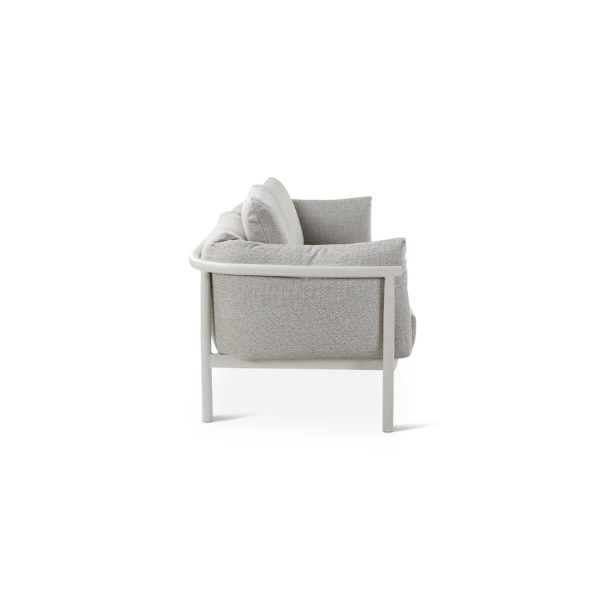 2,5-Sitzer Gartensofa Liv aus Aluminium mit dünenfarbenen Kissen, 211x86x84 cm - ZEN ZONE Furniture