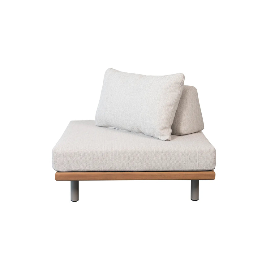 Gartensessel Emilio aus Teakholz mit muschelfarbenen Kissen - ZEN ZONE Furniture
