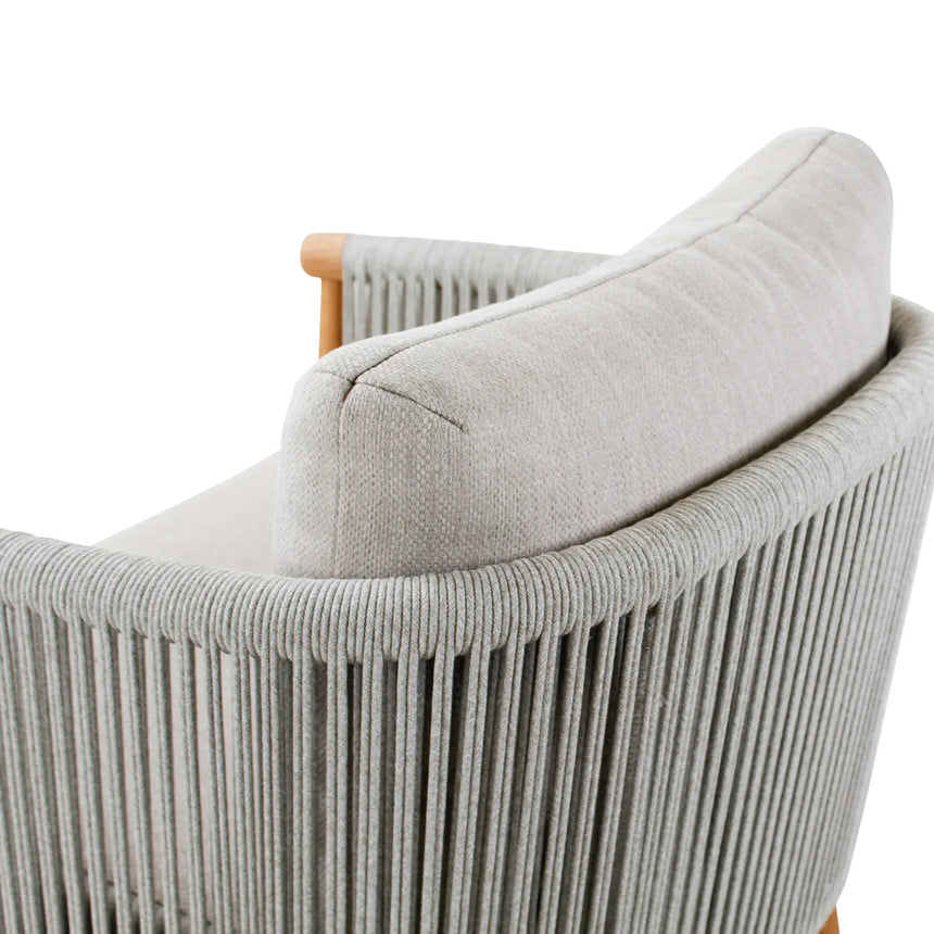 Gartensessel Romeo aus Teakholz mit wolkenfarbenen Kissen - ZEN ZONE Furniture