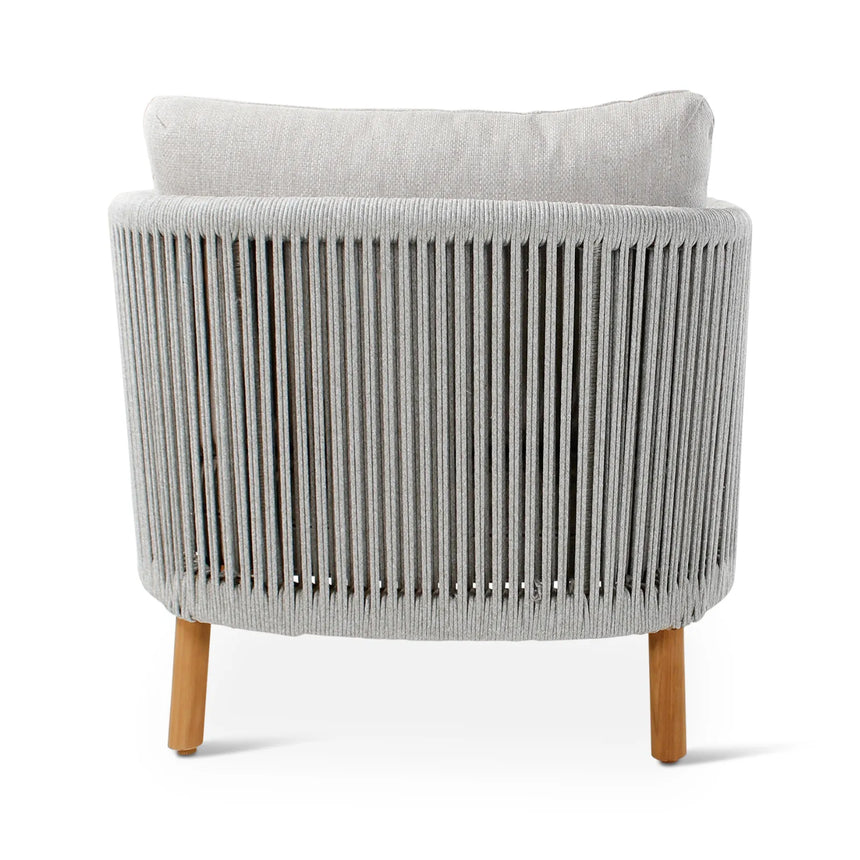 Gartensessel Romeo aus Teakholz mit wolkenfarbenen Kissen - ZEN ZONE Furniture