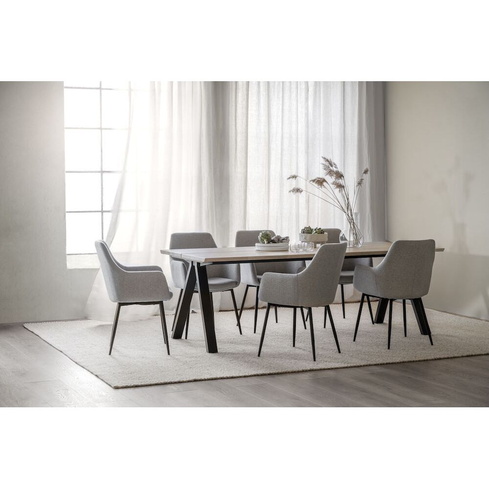 REILY Esszimmerstuhl Beige/schwarz 55x61x86cm - ZEN ZONE