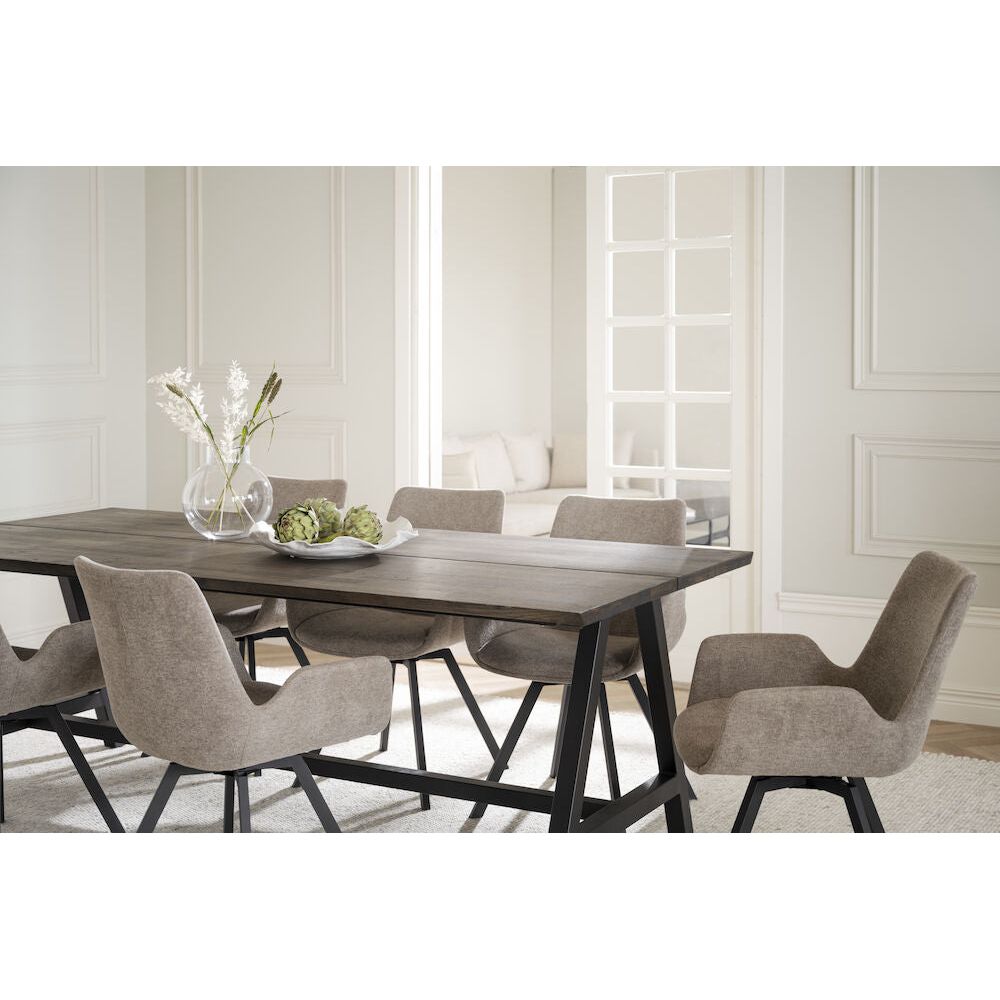 NORWELL Esszimmerstuhl Beige/schwarz 60x58x83cm - ZEN ZONE