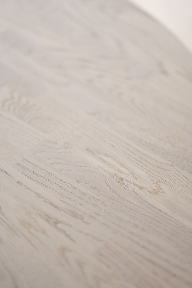 CARRADALE Esstisch Weiß pigmentiert/Schwarz 130x130x75cm - ZEN ZONE