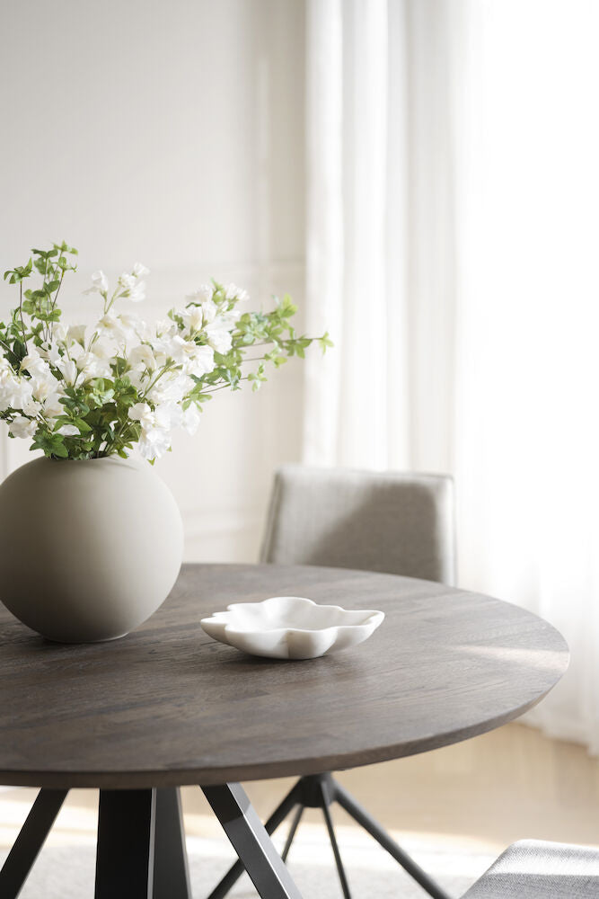 CARRADALE Esstisch Braun/Schwarz 130x130x75cm - ZEN ZONE