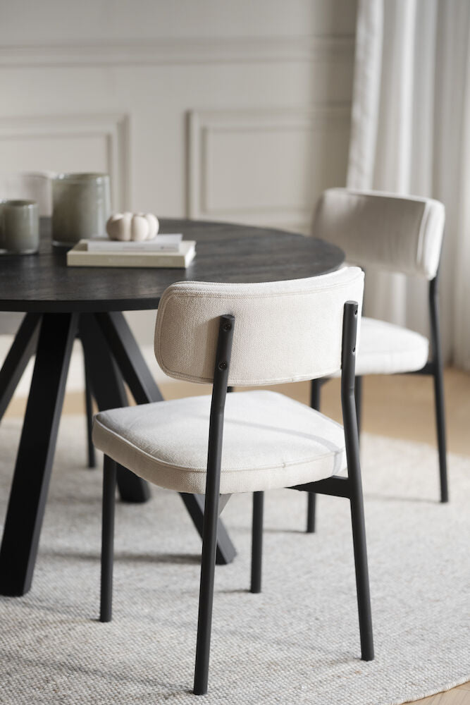 CARRADALE Esstisch Schwarz 130x130x75cm - ZEN ZONE