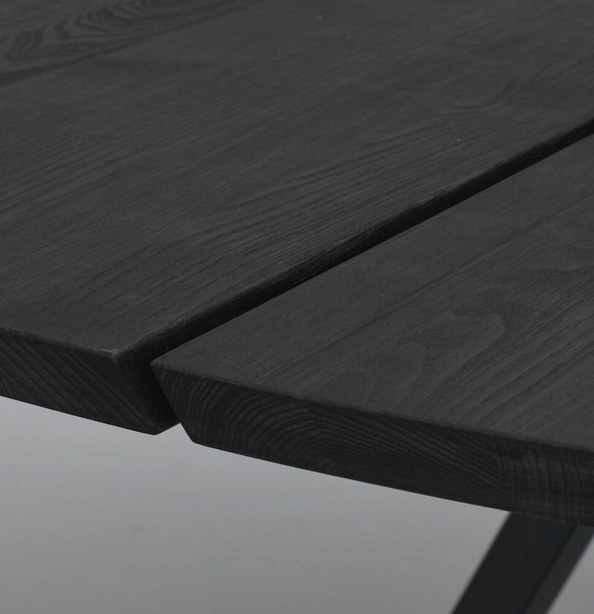CARRADALE Esstisch Schwarz A-Beine 150x150x75cm - ZEN ZONE