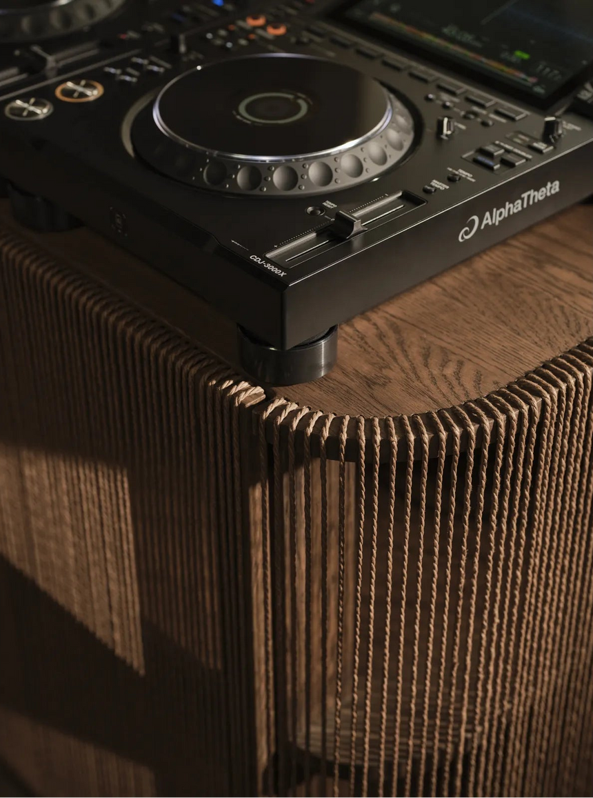 Cord Sideboard, oak, oiled, cord design, 120x45 cm