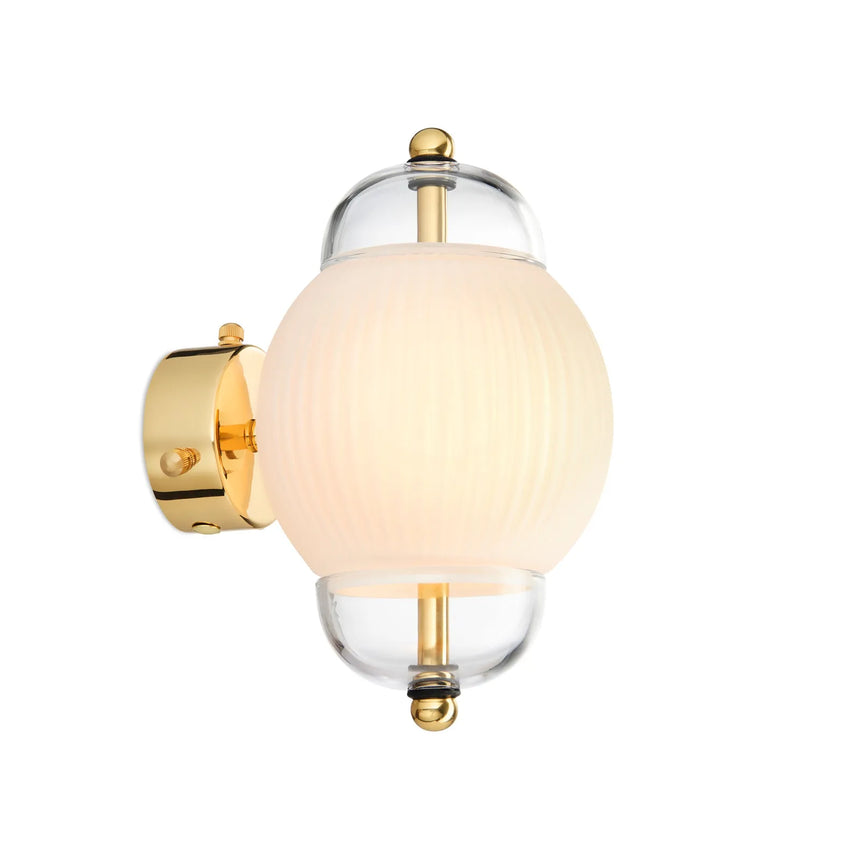 Shahin Wall Lamp made of hand-blown glass and brass