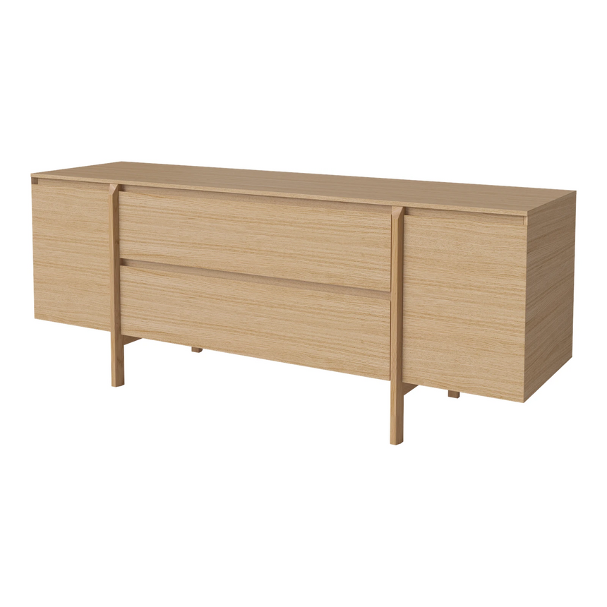 Daia Sideboard with Drawers, oak, oiled, 180x50.5 cm