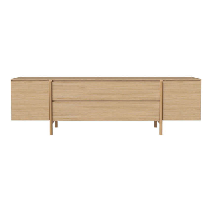 Daia Sideboard mit Schubladen, aus Eiche, geölt, 240x50.5 cm