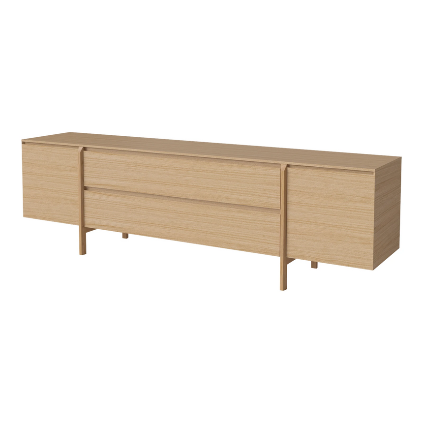 Daia Sideboard mit Schubladen, aus Eiche, geölt, 240x50.5 cm
