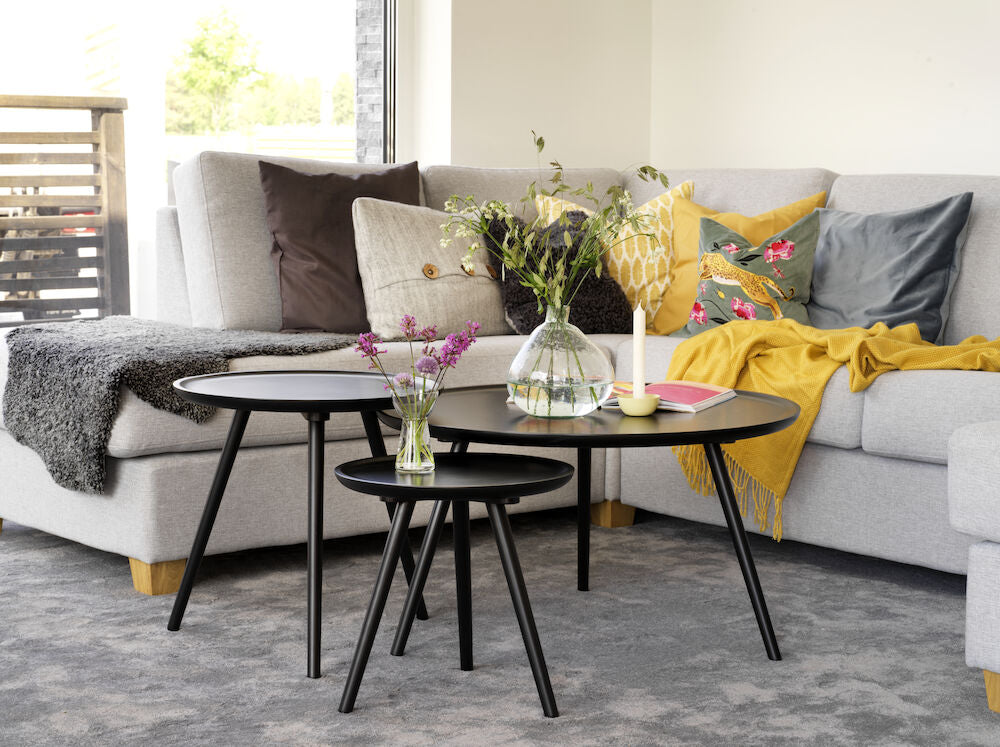 DAISY Couchtisch 2er-Set Rund Schwarz 50x50x50cm - ZEN ZONE Furniture