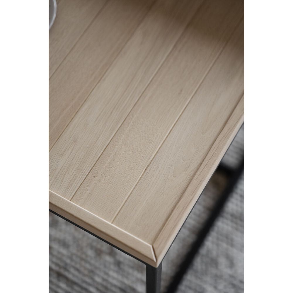 DEERFIELD Couchtisch Weiß pigmentiert/Schwarz 70x70x40cm - ZEN ZONE